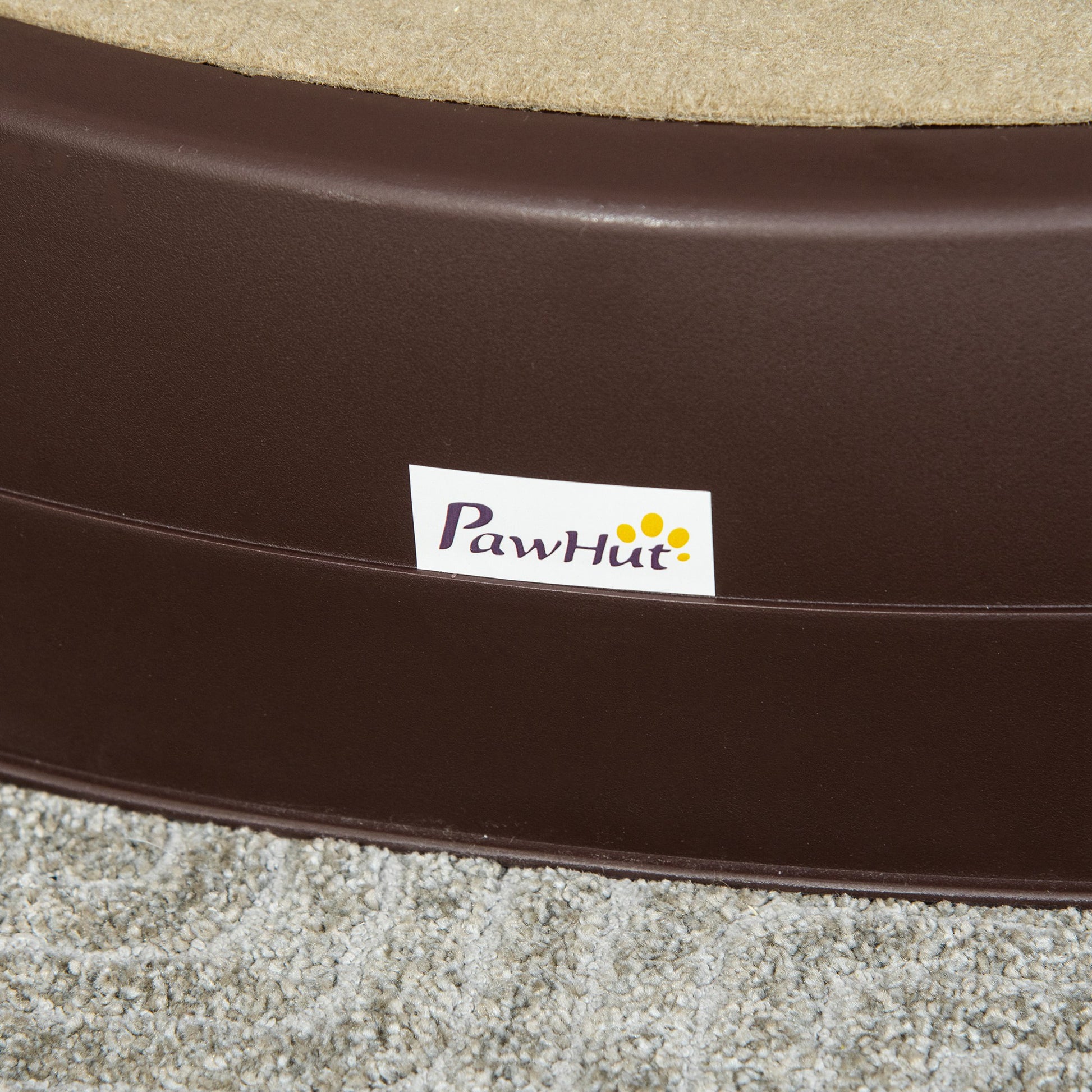3-Step Foldable Dog Staircase Plastic Pet Steps with Non-Slip Carpet for Bed Sofa 15 kg Load Capacity 49x38x38 cm Brown