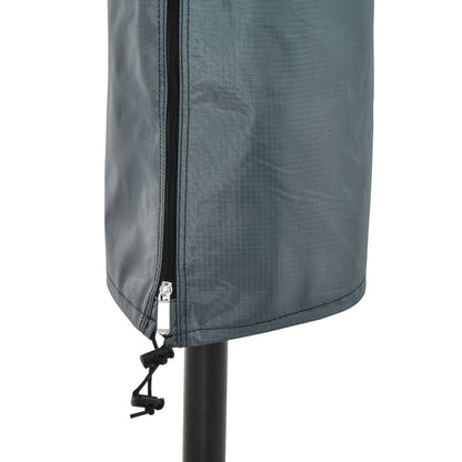Umbrella Cover Umbrella Protective Cover, Weatherproof, Fixing Strap, Zipper, Oxford Polyester, Gray, 178 x 25/35 cm