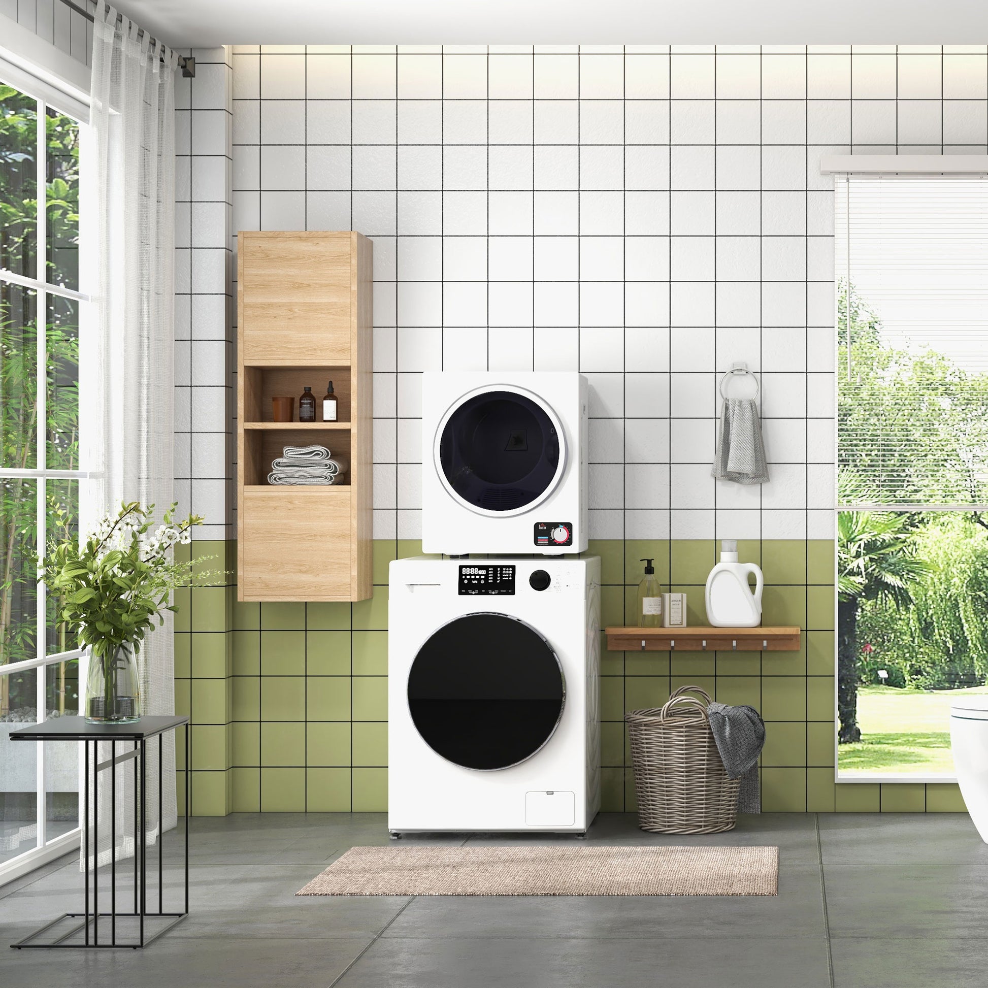 Portable Electric Clothes Dryer 850W, 33L Capacity with 4 operating modes, stainless steel, dim. 49L x 40.5W x 60H cm