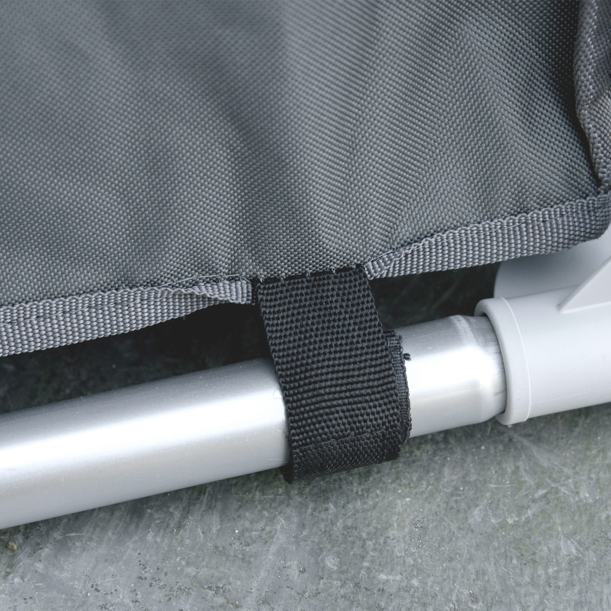 Foldable Camping Cabinet Portable Kitchen Box with Work Surface Carry Bag 3 Shelves 600D Oxford Fabric Gray 60 x 50 x 104.5 cm