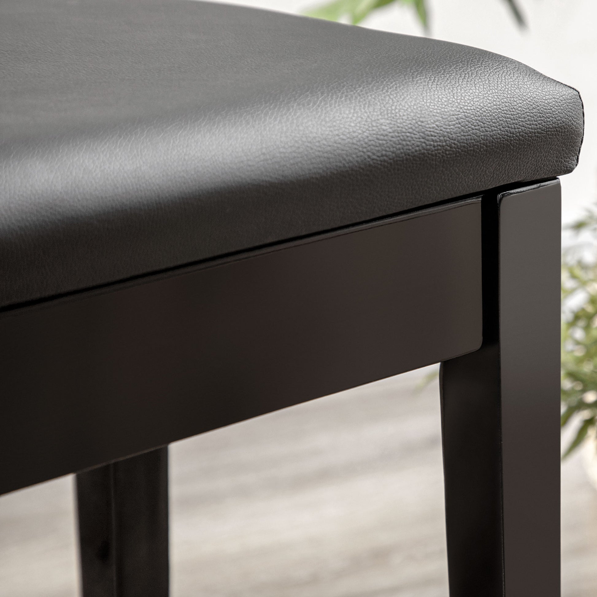 Piano Stool, Piano Bench with Hidden Storage, Pianobench with Faux Leather Cushion, Piano Chair for Piano, Keyboard, 75 x 35 x 49 cm, Black