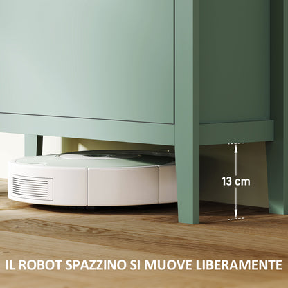 Space-Saving Shoe Cabinet with 2 Flip Drawers for 14 Pairs of Shoes, Entryway Furniture with Adjustable and Removable Shelves for Shoes Up to EU44 Size, 80x24x95.5cm, Green