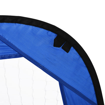 Soccer Goals, Pop Up Goal, Portable Soccer Net, 2-Piece Mini Goals, Mobile with Carry Bag, Foldable, Blue, 123 x 80 x 80 cm