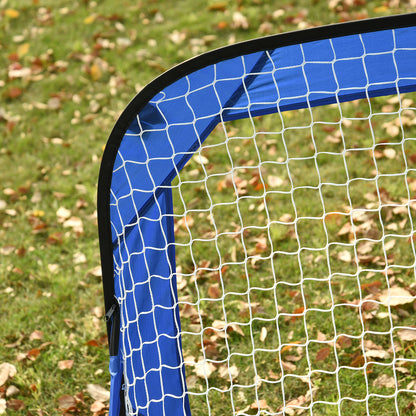 Soccer Goals, Pop Up Goal, Portable Soccer Net, 2-Piece Mini Goals, Mobile with Carry Bag, Foldable, Blue, 123 x 80 x 80 cm