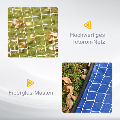 Soccer Goals, Pop Up Goal, Portable Soccer Net, 2-Piece Mini Goals, Mobile with Carry Bag, Foldable, Blue, 123 x 80 x 80 cm