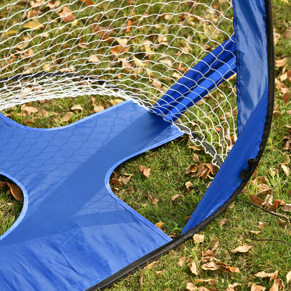 Soccer Goals, Pop Up Goal, Portable Soccer Net, 2-Piece Mini Goals, Mobile with Carry Bag, Foldable, Blue, 123 x 80 x 80 cm