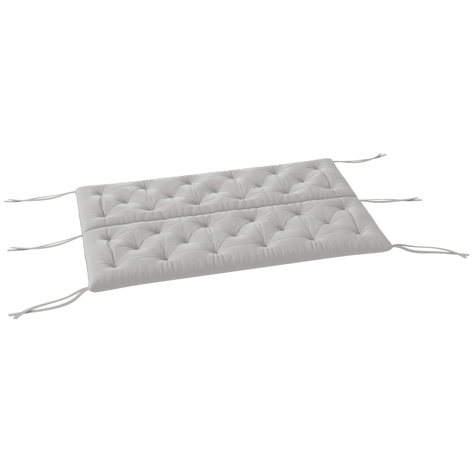 3 Seater Bench Cushion 150x98x8 cm, Bench Cushion with Straps, Seat Cushion, Outdoor/Indoor Chair Cushion, Seat Pad, Seat Cushion for Garden Furniture, Window Bench, Swing Bench, Light Gray