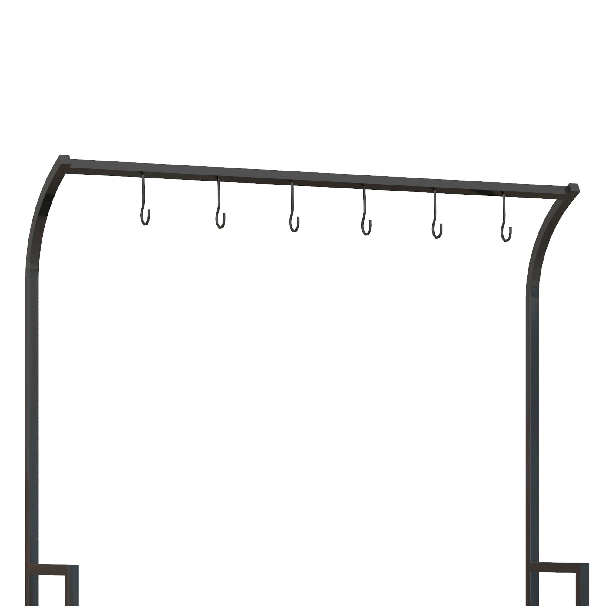 3-Tier Plant Stand, 170 cm High Flower Stand with Hooks, Flower Rack for Indoor, Steel Plant Stand, Flower Steps Plant Pot Stand for Living Room, Garden Balcony Decor, Black