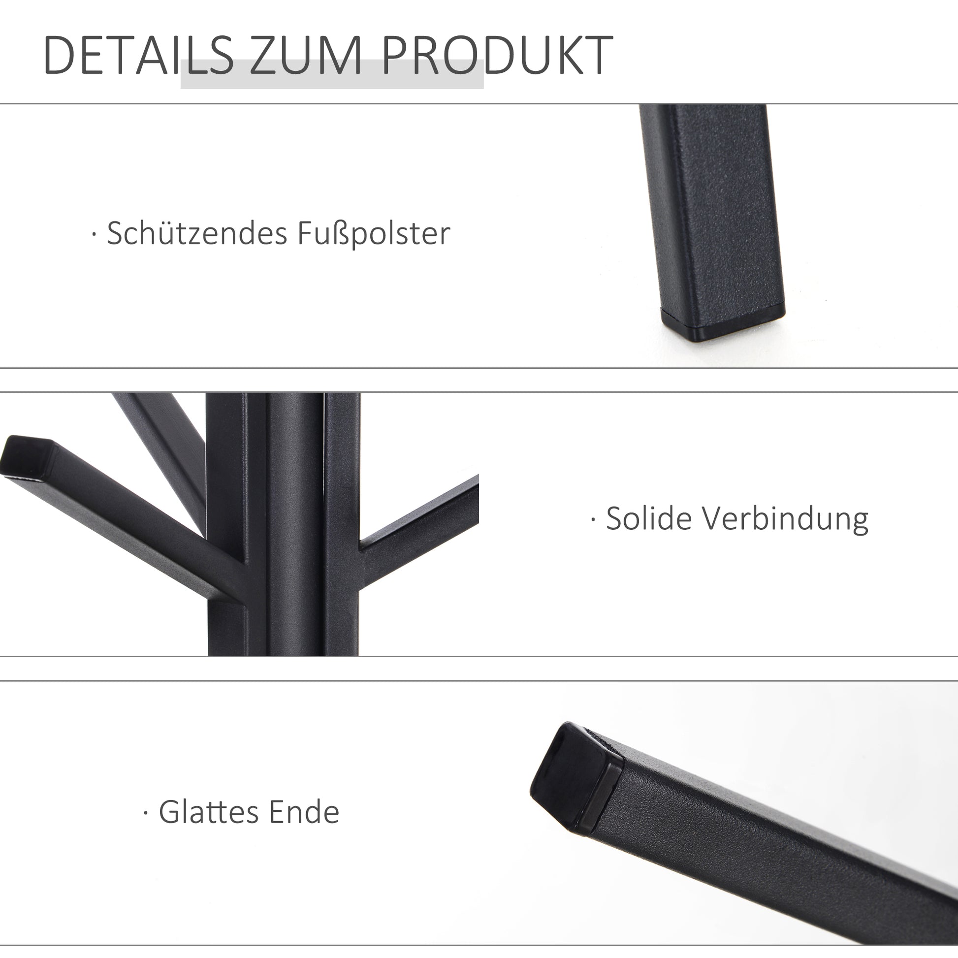 Coat Rack, Coat Stand with 8 Hooks, Coat Rack with Shelf, Standing Wardrobe for Clothes, Hats, Bags, Metal, Brown, 45 x 45 x 180 cm
