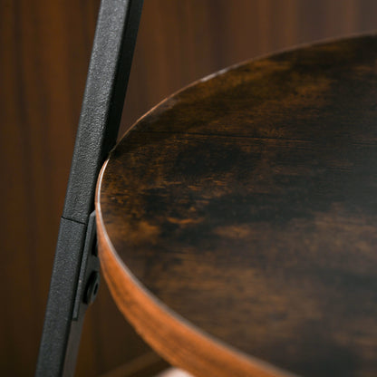 Coat Rack, Coat Stand with 8 Hooks, Coat Rack with Shelf, Standing Wardrobe for Clothes, Hats, Bags, Metal, Brown, 45 x 45 x 180 cm