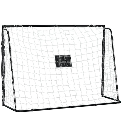 Football Goal - Soccer Goal - Training Goal dimensions 186L x 62W x 123H cm - metal frame PE net - pegs & tool included - black white
