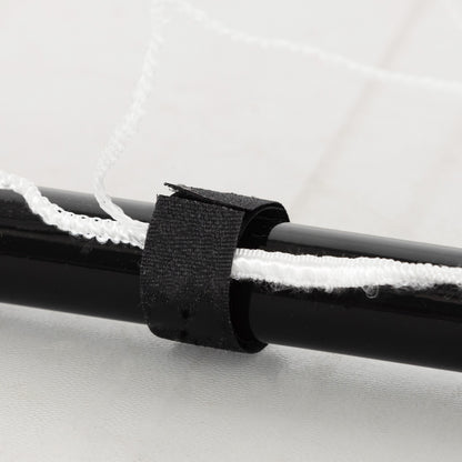 Football Goal - Soccer Goal - Training Goal dimensions 186L x 62W x 123H cm - metal frame PE net - pegs & tool included - black white