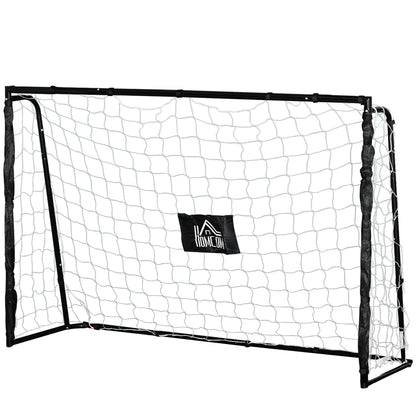 Football Goal - Soccer Goal - Training Goal dimensions 186L x 62W x 123H cm - metal frame PE net - pegs & tool included - black white