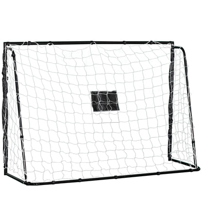 Football Goal - Soccer Goal - Training Goal dimensions 186L x 62W x 123H cm - metal frame PE net - pegs & tool included - black white