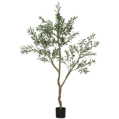 Large Artificial Olive Tree 180 cm Artificial Plant Artificial Plants Olive Tree in Pot, Artificial Tree like real with artificial grass, artificial moss for living room office bedroom garden