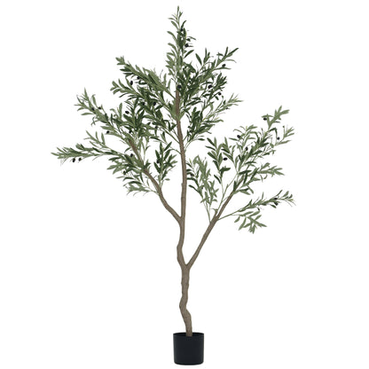 Large Artificial Olive Tree 180 cm Artificial Plant Artificial Plants Olive Tree in Pot, Artificial Tree like real with artificial grass, artificial moss for living room office bedroom garden