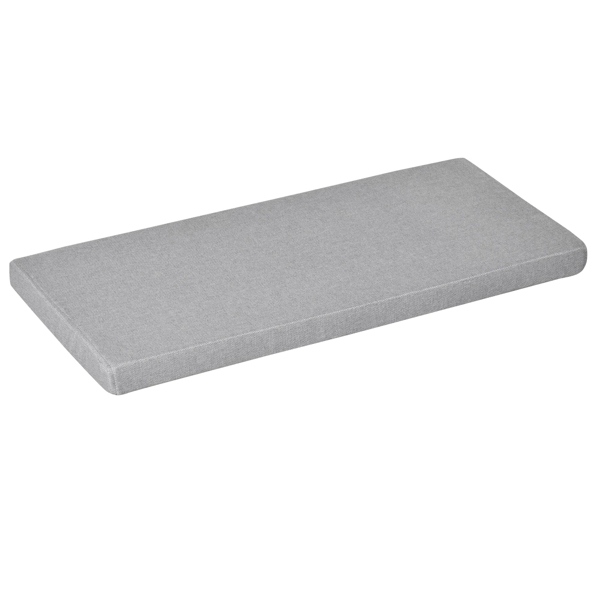 Storage Bench with Gray Cushion - Shoe Cabinet - Shoe Bench with Large Double Compartment Drawer - White MDF