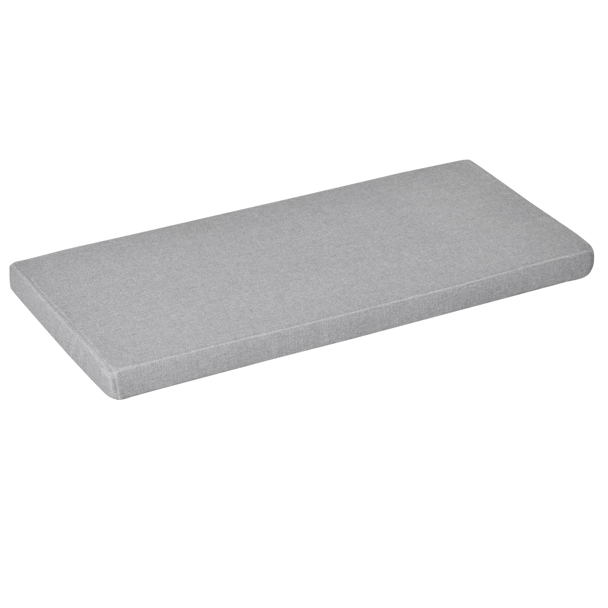 Storage Bench with Gray Cushion - Shoe Cabinet - Shoe Bench with Large Double Compartment Drawer - White MDF