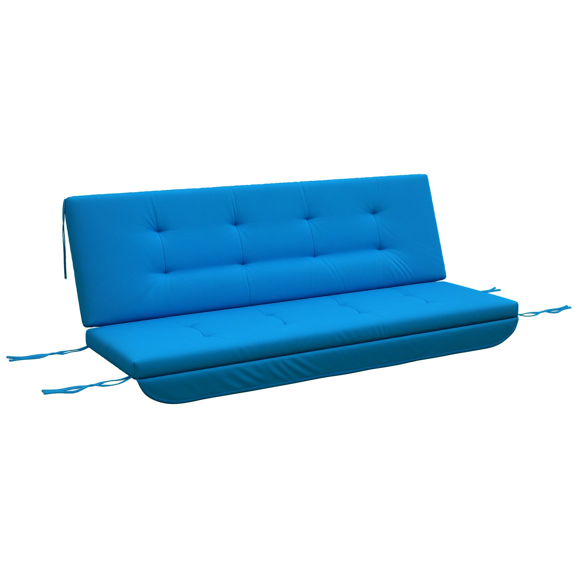 Cushion Set for Hollywood Swing 170 cm Seat Cushion Swing Cushion Garden Swing Garden Cushion Back Cushion Side Cushion Blue
