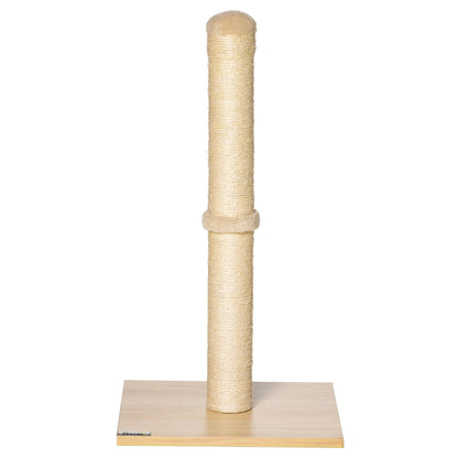 Scratching Post for Cats Scratching Column made of Sisal stable Scratching Tree Scratch Toy Cat with Ball 60 cm Chipboard Sisal Beige+Oak 34 x 34 x 60 cm
