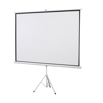 Manual Projector Screen with Stand 100 Inches Portable Projection Screen 4:3 Format for Indoor and Outdoor Home Cinema Patio 203x152 cm White