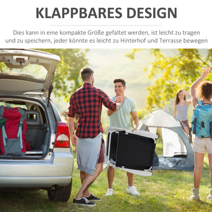 Reclining Chair Sun Lounger Foldable Beach Lounger 4-Position Garden Lounger Mesh Fabric Black 186 x 66 x 80 cm