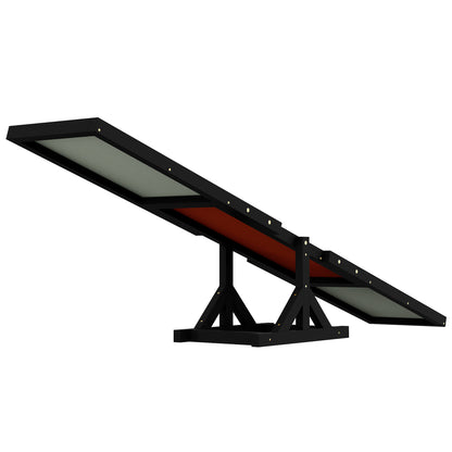 Dog Agility Seesaw - Dog Seesaw - Dog Training Equipment - Pre-Oiled Wood Non-Slip Bituminous Felt Gray Black