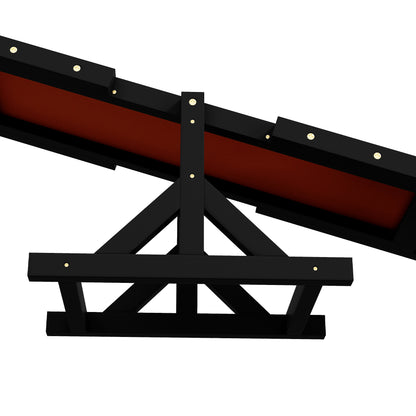 Dog Agility Seesaw - Dog Seesaw - Dog Training Equipment - Pre-Oiled Wood Non-Slip Bituminous Felt Gray Black