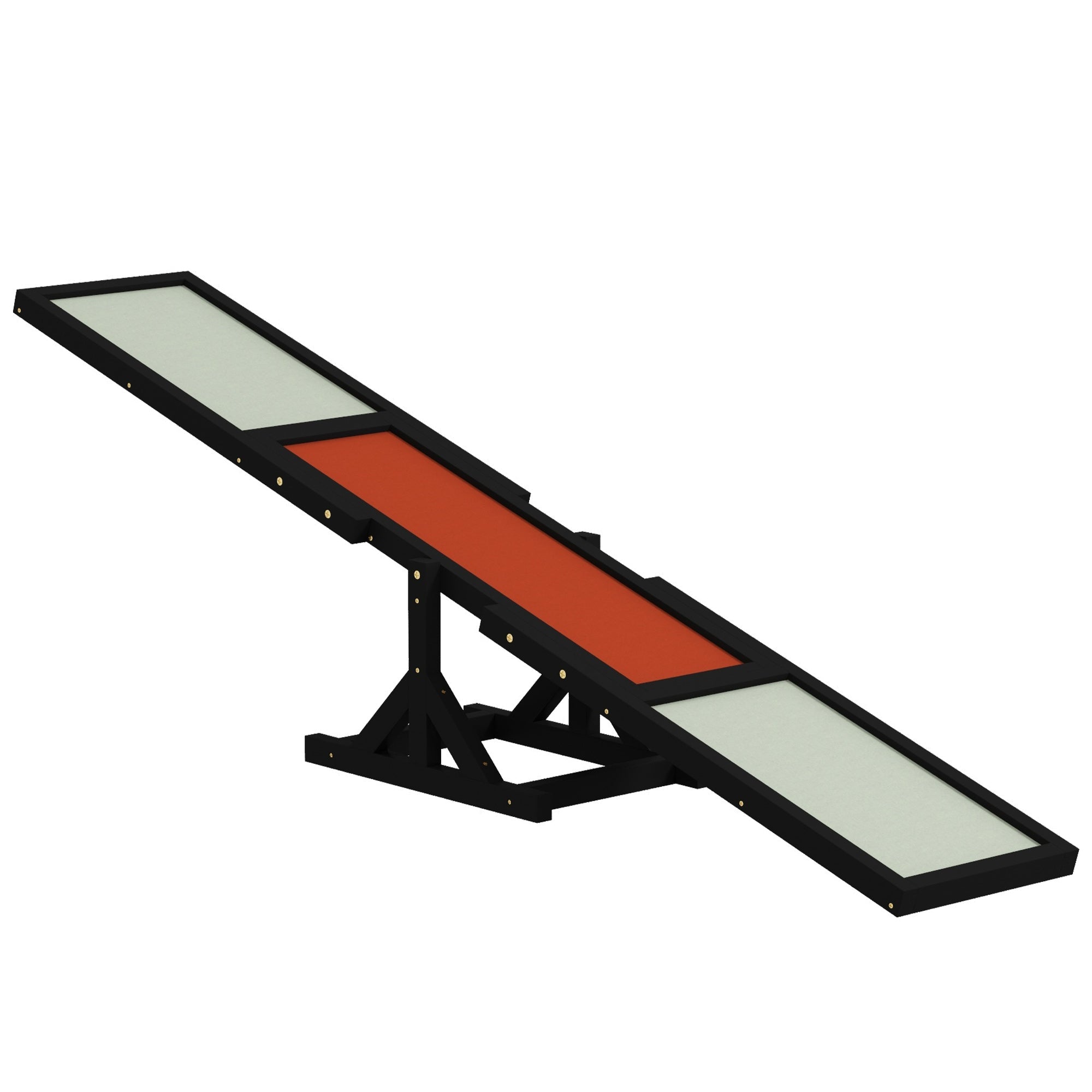 Dog Agility Seesaw - Dog Seesaw - Dog Training Equipment - Pre-Oiled Wood Non-Slip Bituminous Felt Gray Black