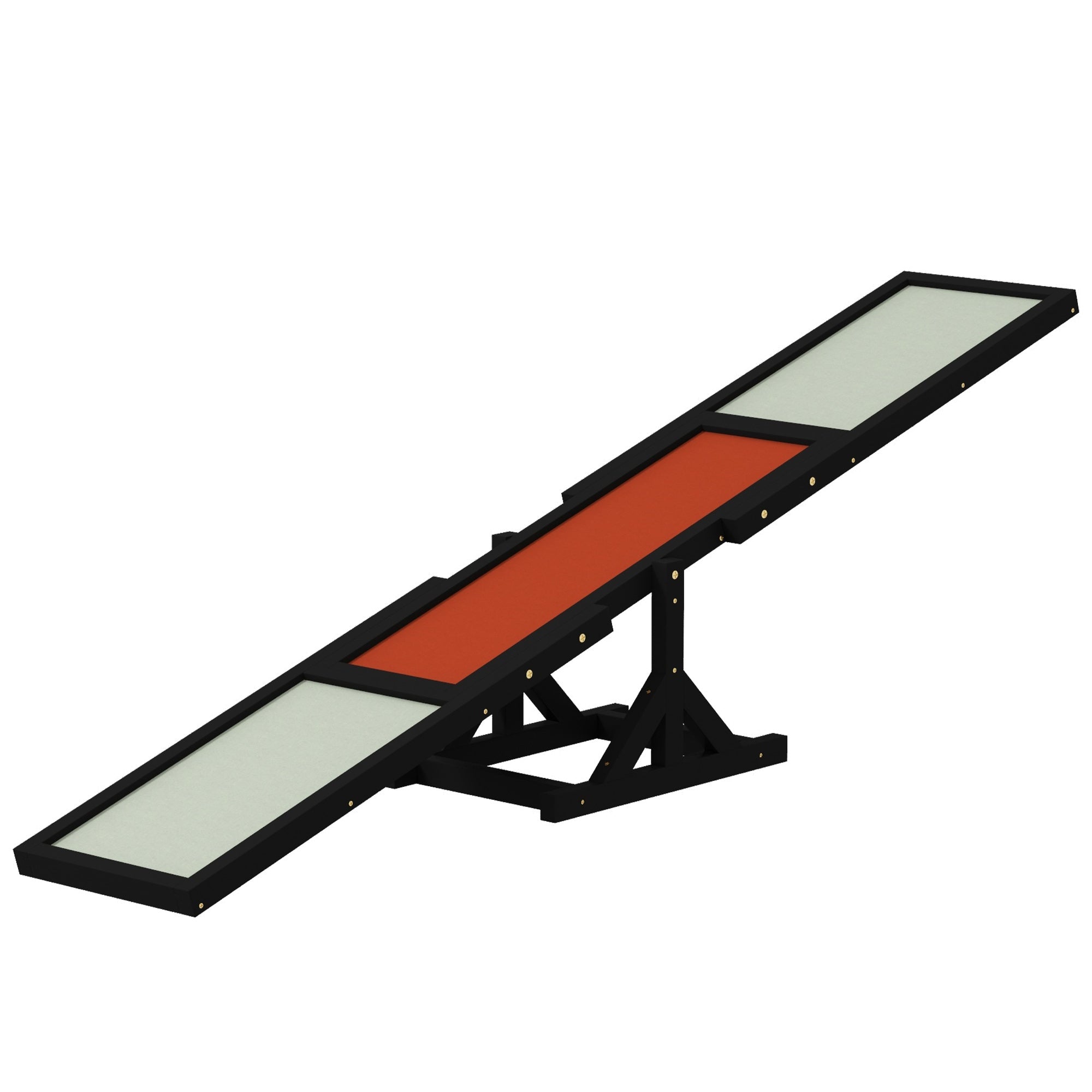 Dog Agility Seesaw - Dog Seesaw - Dog Training Equipment - Pre-Oiled Wood Non-Slip Bituminous Felt Gray Black