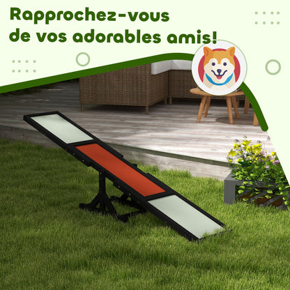 Dog Agility Seesaw - Dog Seesaw - Dog Training Equipment - Pre-Oiled Wood Non-Slip Bituminous Felt Gray Black