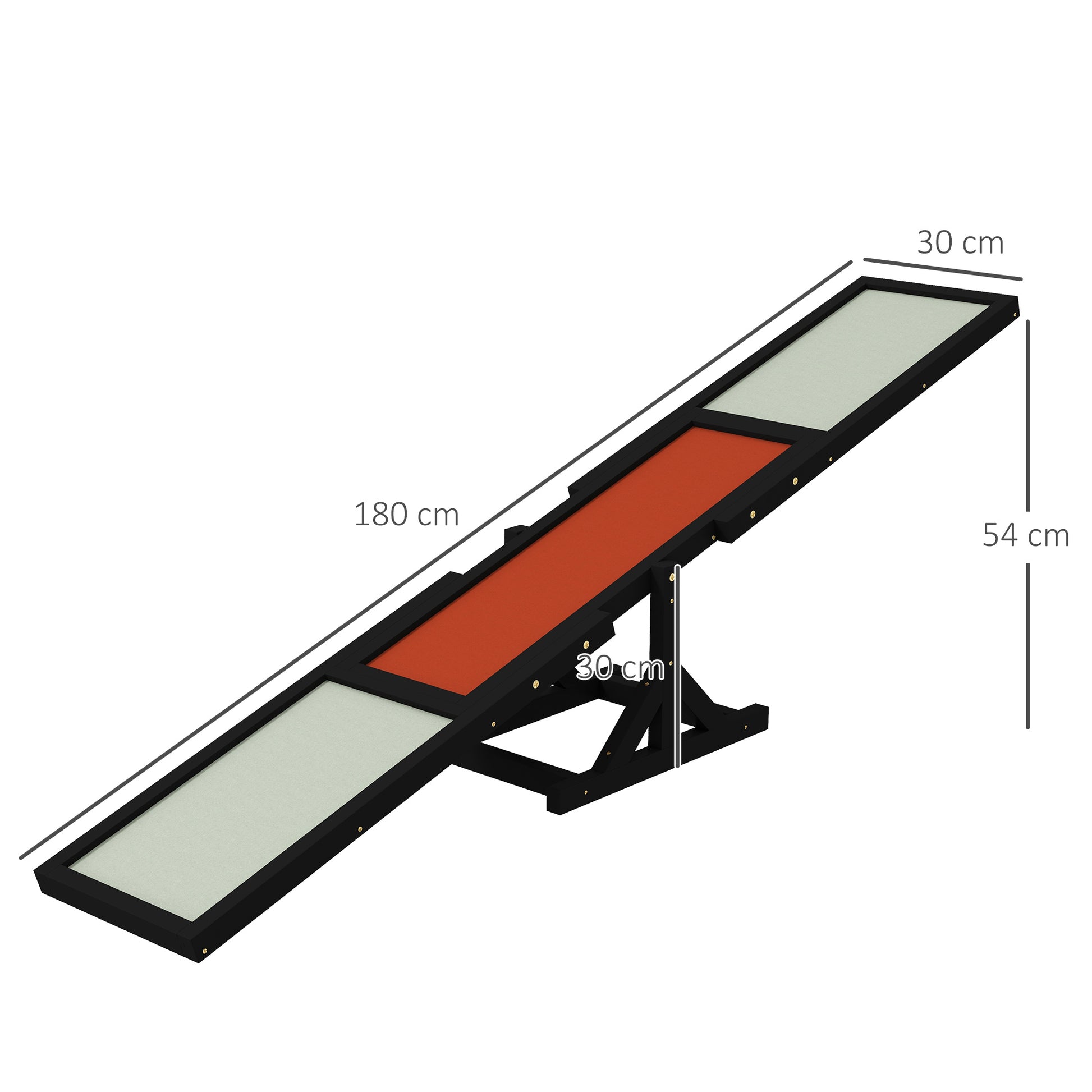 Dog Agility Seesaw - Dog Seesaw - Dog Training Equipment - Pre-Oiled Wood Non-Slip Bituminous Felt Gray Black