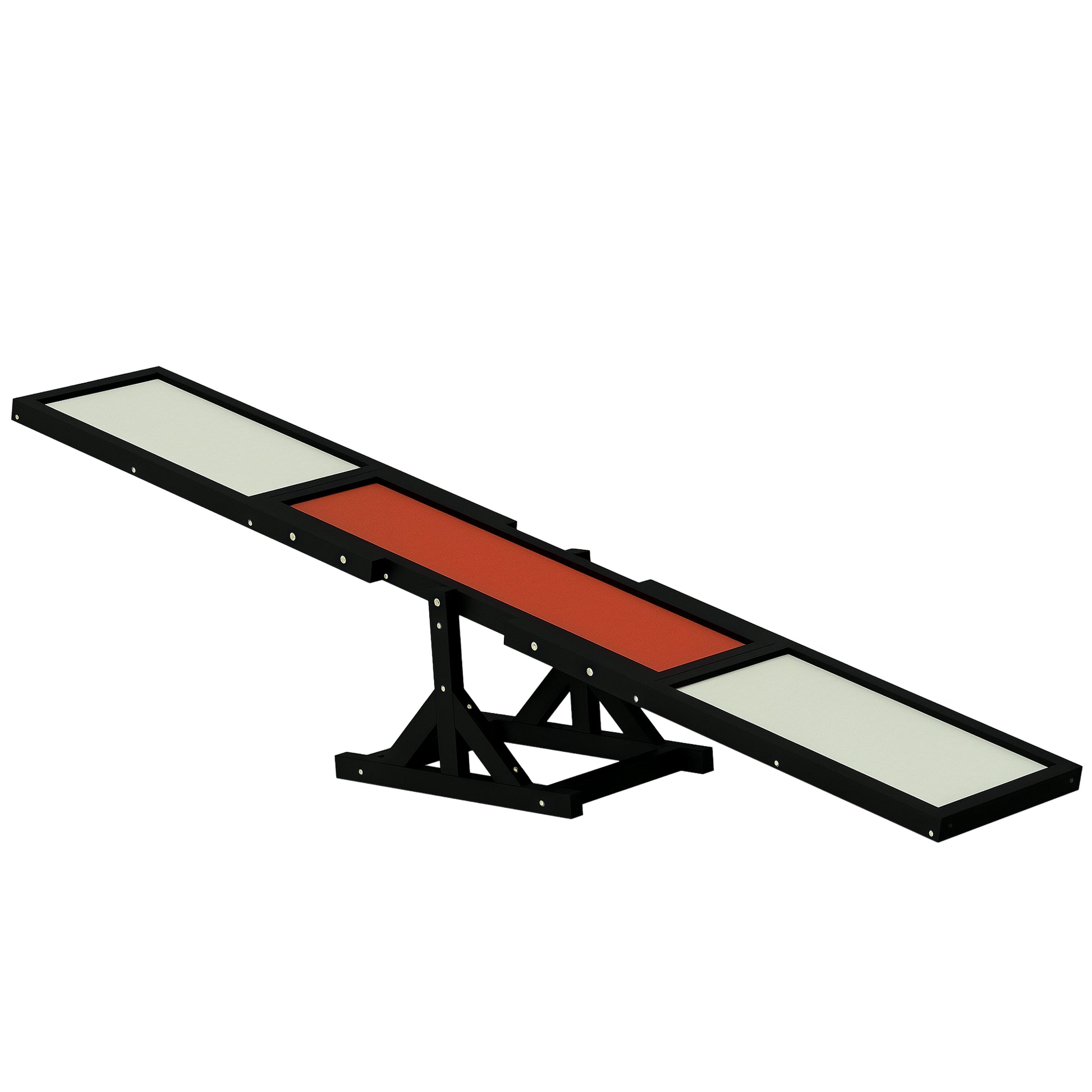 Dog Agility Seesaw - Dog Seesaw - Dog Training Equipment - Pre-Oiled Wood Non-Slip Bituminous Felt Gray Black