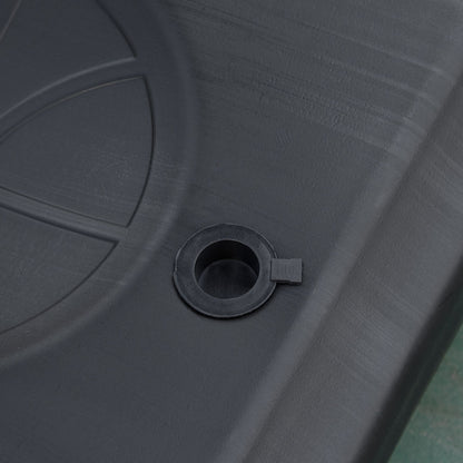 Outdoor Basketball Hoop with Pole, Backboard, Wheeled Weighted Base Adjustable Height 2.1-2.6m (Hoop) - Black, White, and Red