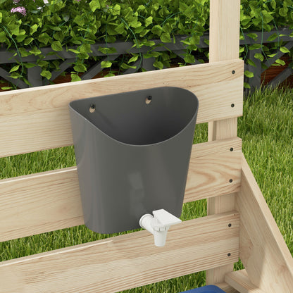 Sandbox Large Sandpit with Cover in Ship Design Mud Pit made of Wood Sailboat Playhouse with Kitchen Playset Storage for Children 3-7 years Natural 180 x 103 x 144.5 cm