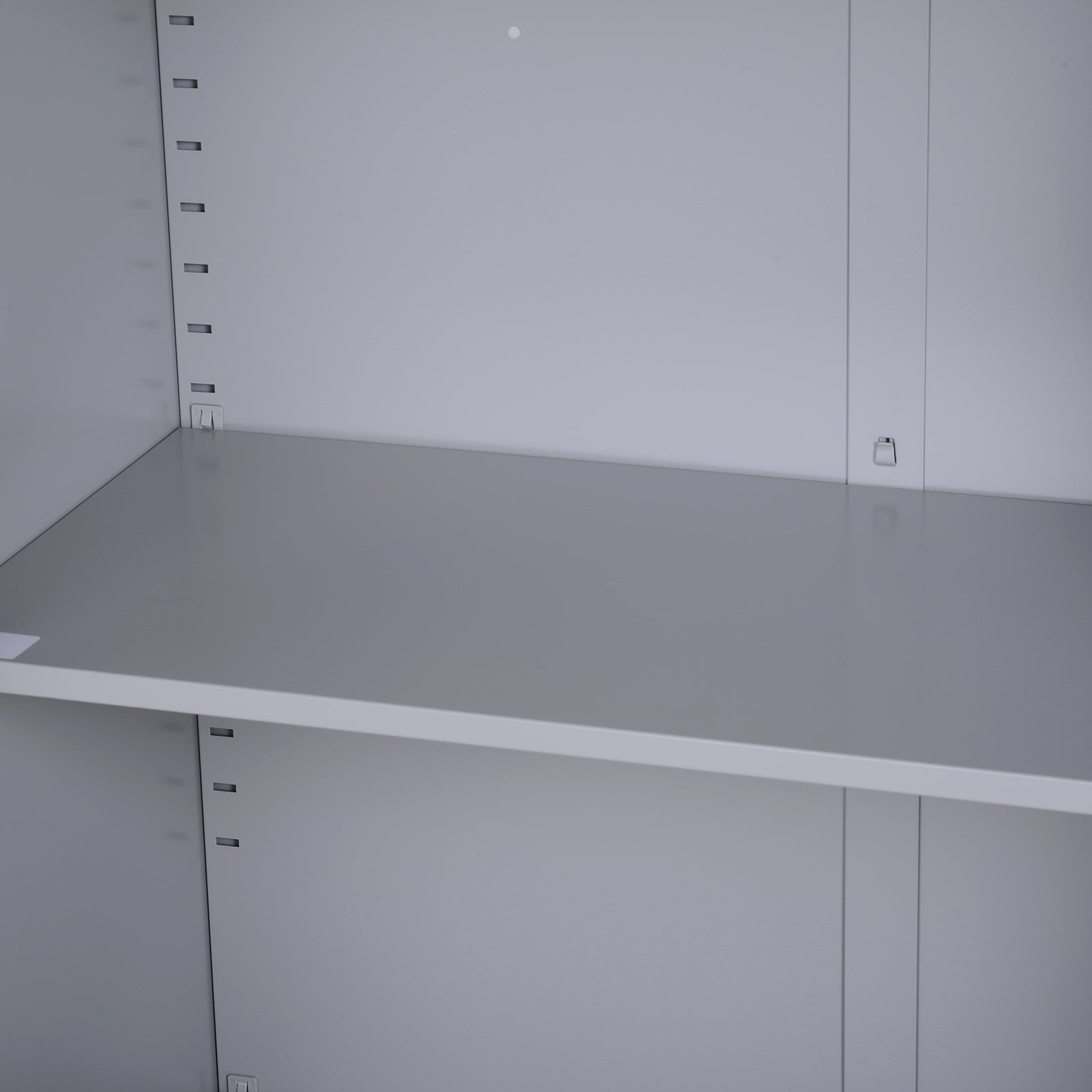 Cabinet Mobile Adjustable Shelf Secure Lock for Home Office Garage Steel 80x40x92.5cm Gray