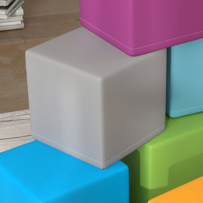 Soft Blocks 12-Piece Set Foam Building Blocks Giant Bricks Construction Toy Foam Blocks for 1-3 Years Old Children Faux Leather EPE