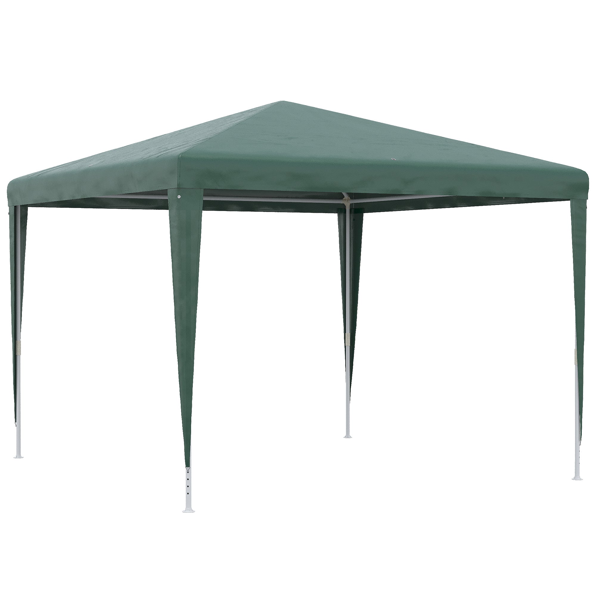 3x3m Detachable Gazebo Garden Pavilion with 4 Drainage Holes and Anti-UV Steel Frame for Terrace Patio Outdoor Camping Green