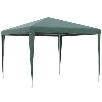 3x3m Detachable Gazebo Garden Pavilion with 4 Drainage Holes and Anti-UV Steel Frame for Terrace Patio Outdoor Camping Green