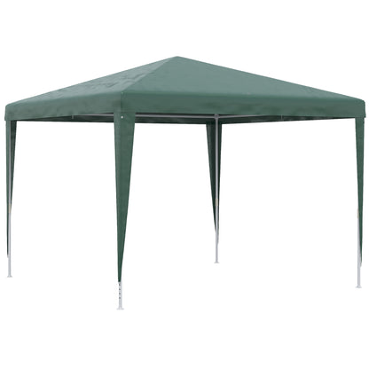 3x3m Detachable Gazebo Garden Pavilion with 4 Drainage Holes and Anti-UV Steel Frame for Terrace Patio Outdoor Camping Green