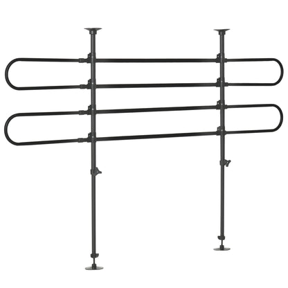 Adjustable Car Divider for Dogs Width and Height 87-135 x 60-105 cm Universal Steel Protection Grille for Car Trunk Luggage Black