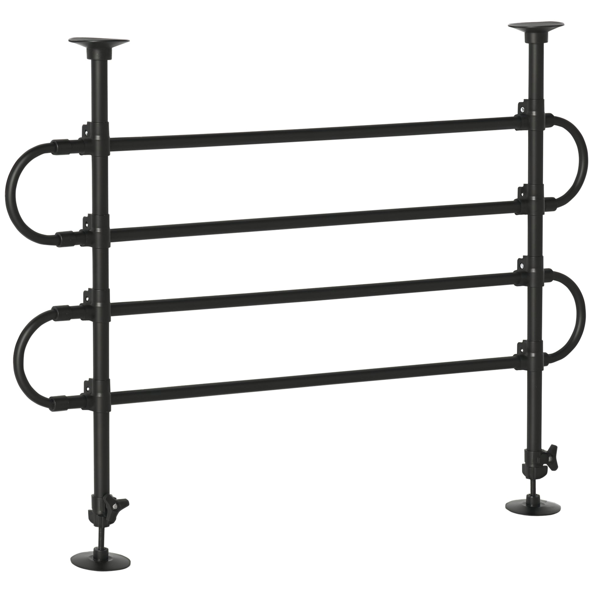 Adjustable Car Divider for Dogs Width and Height 87-135 x 60-105 cm Universal Steel Protection Grille for Car Trunk Luggage Black