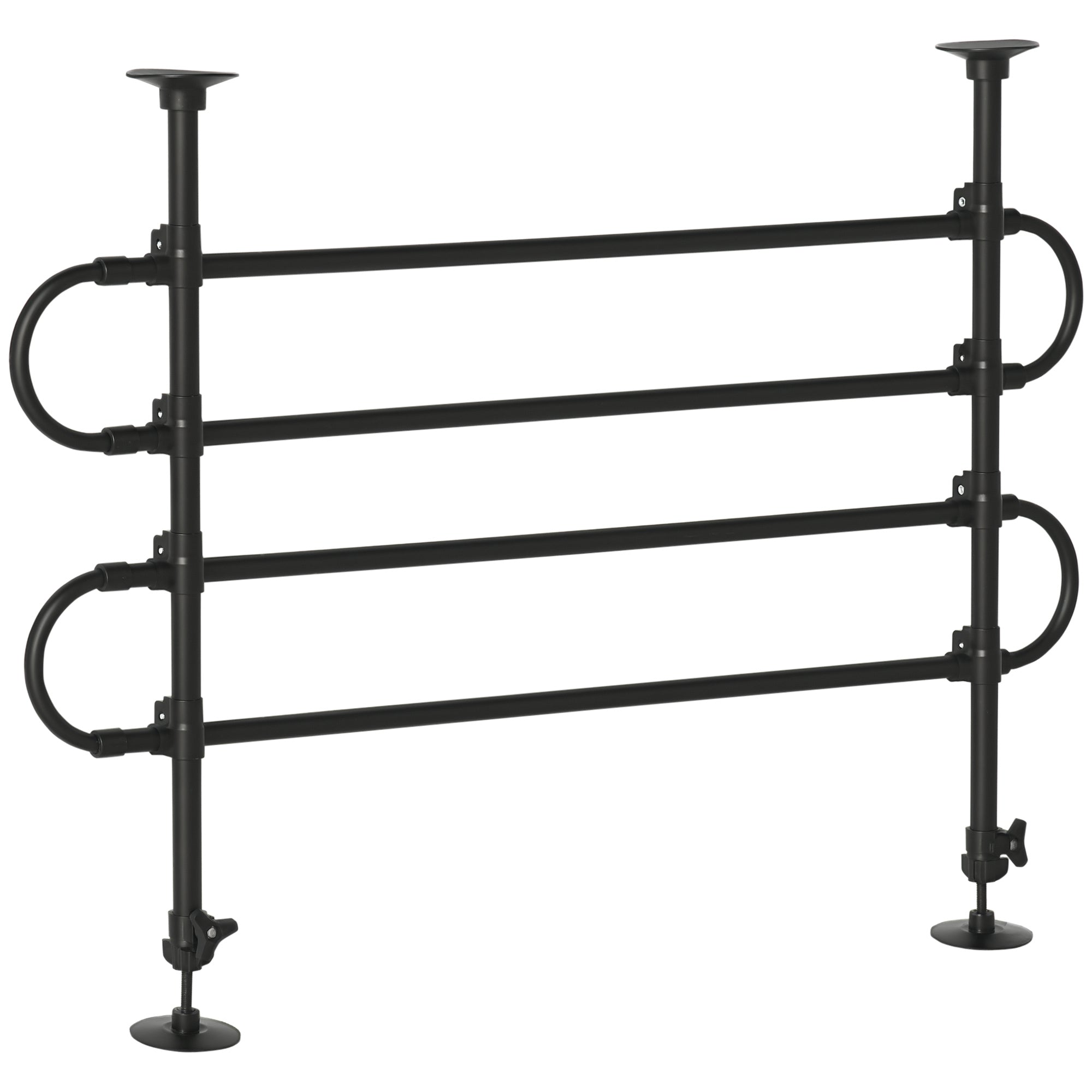 Adjustable Car Divider for Dogs Width and Height 87-135 x 60-105 cm Universal Steel Protection Grille for Car Trunk Luggage Black
