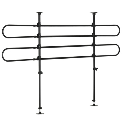 Adjustable Car Divider for Dogs Width and Height 87-135 x 60-105 cm Universal Steel Protection Grille for Car Trunk Luggage Black