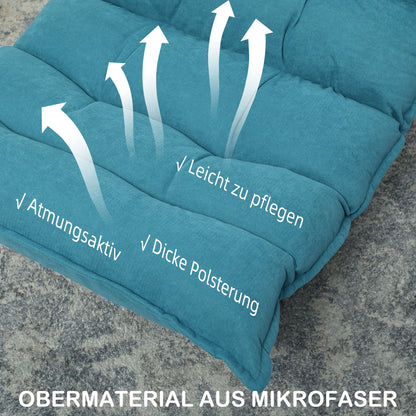 Floor Chair Floor Sofa with Adjustable Backrest, Swivel Meditation Chair with Base, Lazy Sofa, Padded Recliner for Office, Living Room, Blue