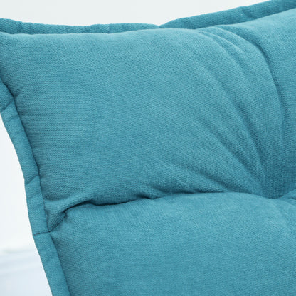 Floor Chair Floor Sofa with Adjustable Backrest, Swivel Meditation Chair with Base, Lazy Sofa, Padded Recliner for Office, Living Room, Blue