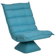 Floor Chair Floor Sofa with Adjustable Backrest, Swivel Meditation Chair with Base, Lazy Sofa, Padded Recliner for Office, Living Room, Blue