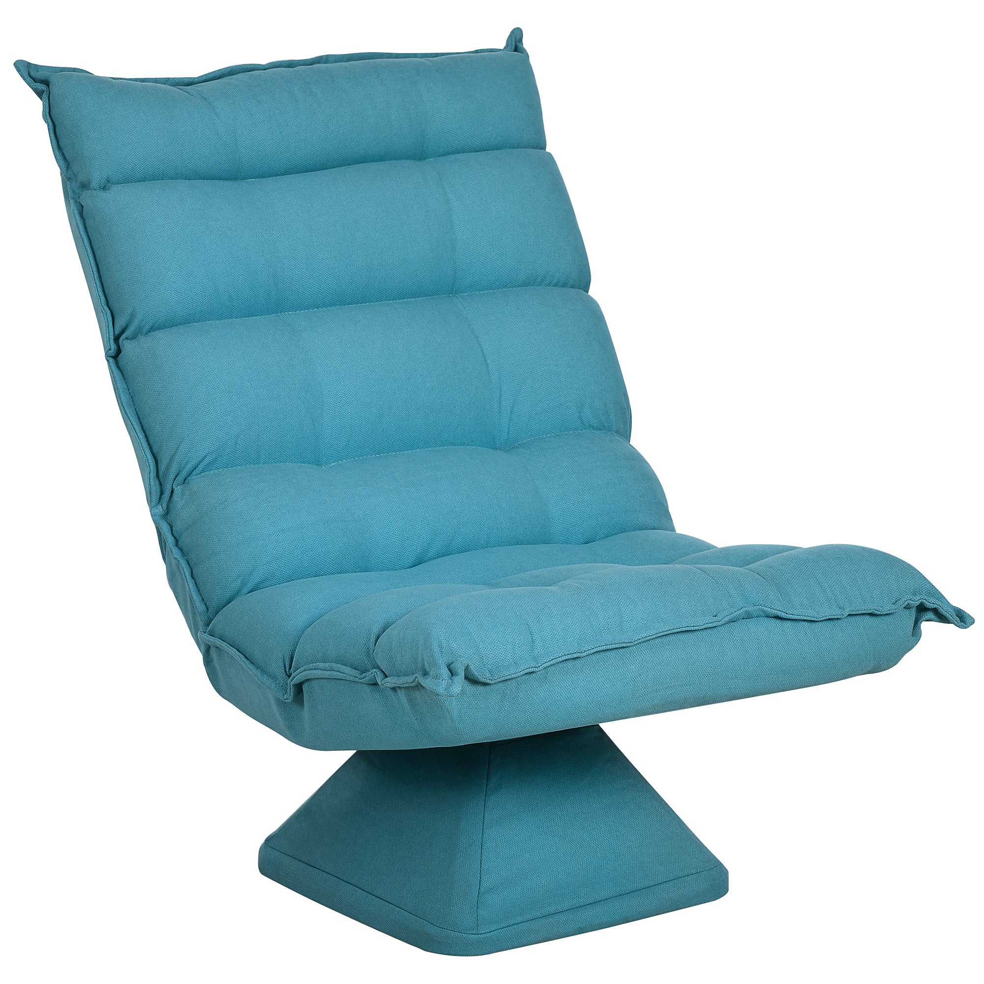 Floor Chair Floor Sofa with Adjustable Backrest, Swivel Meditation Chair with Base, Lazy Sofa, Padded Recliner for Office, Living Room, Blue