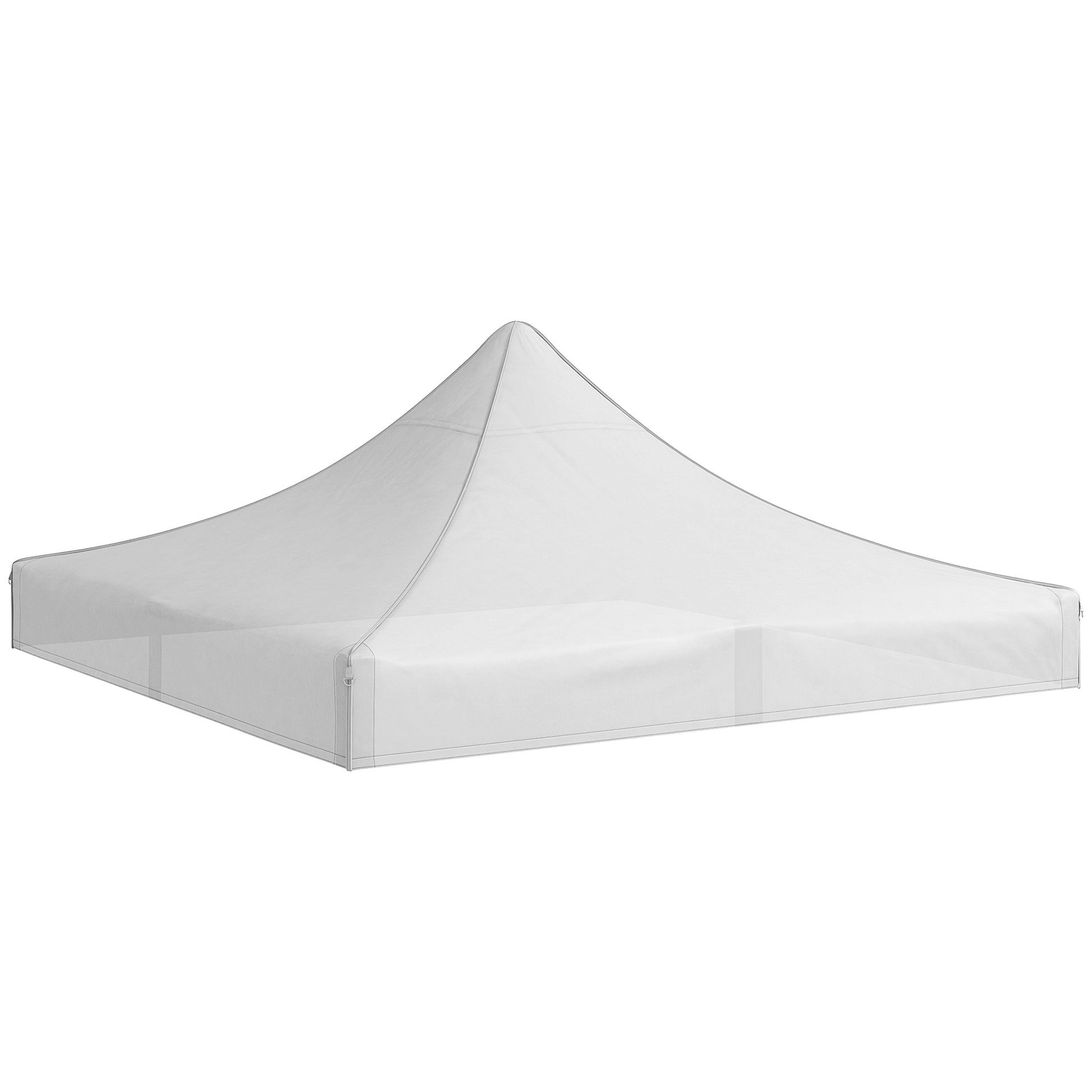Celebration Canopy Roof 3x3 m Replacement Roof for Foldable Gazebo with Waterproof and Anti-UV Pointed Oxford Fabric Roof in White