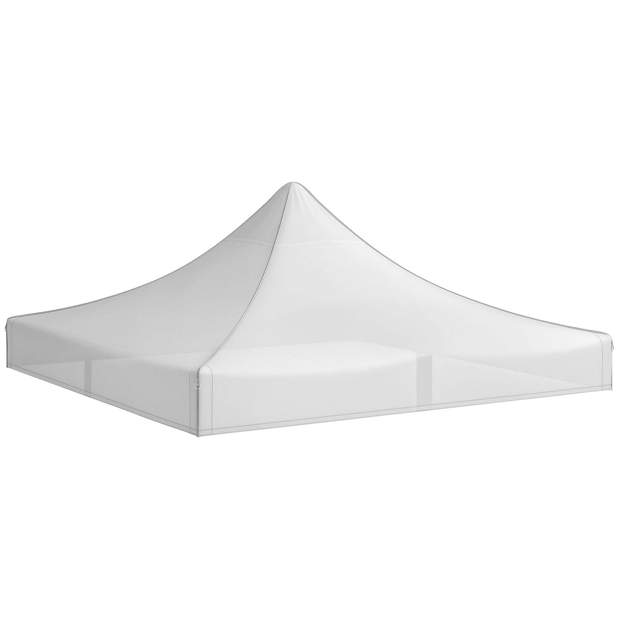 Celebration Canopy Roof 3x3 m Replacement Roof for Foldable Gazebo with Waterproof and Anti-UV Pointed Oxford Fabric Roof in White